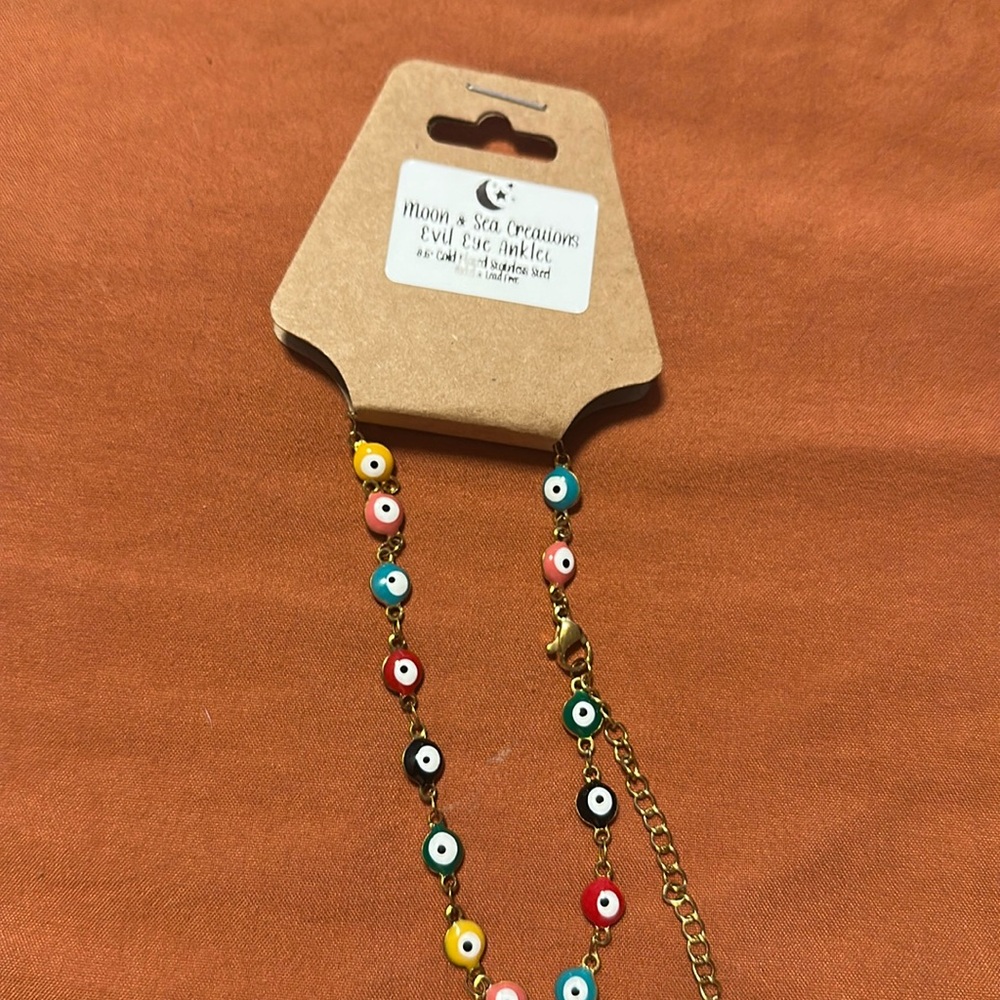Evil eye anklet